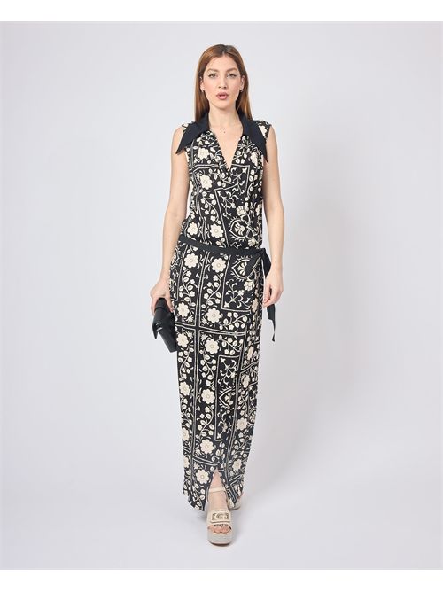 Manila Grace women's long dress with floral pattern MANILA GRACE | A102VSMA001